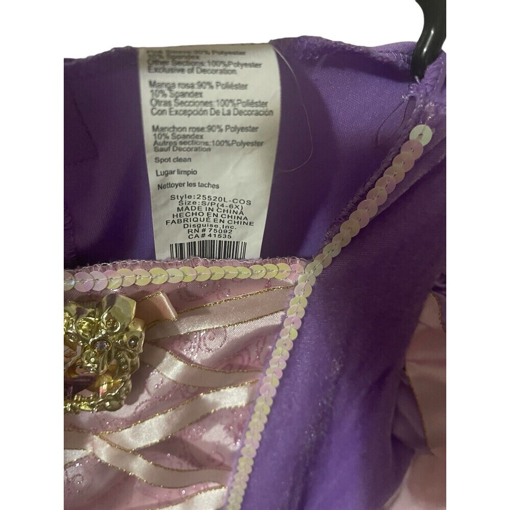 Disney Rapunzel Up Dress Purple Princess Halloween Costume Dress Up  5-6 Years - Picture 13 of 16